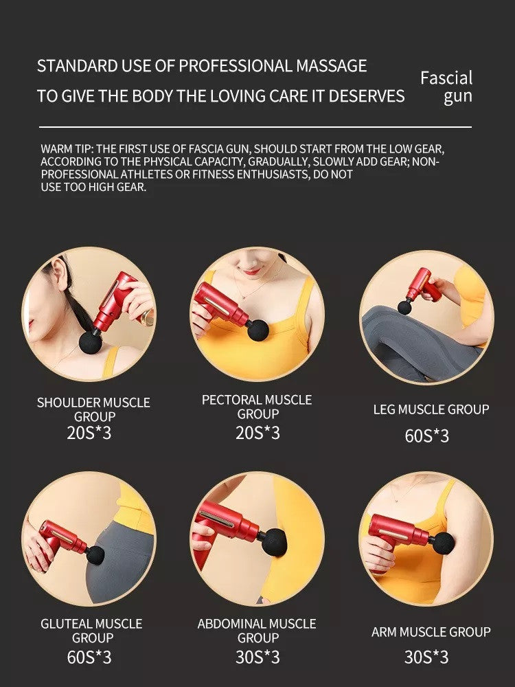TheraWave® - Pistola de Masaje de Percusión 4 en 1